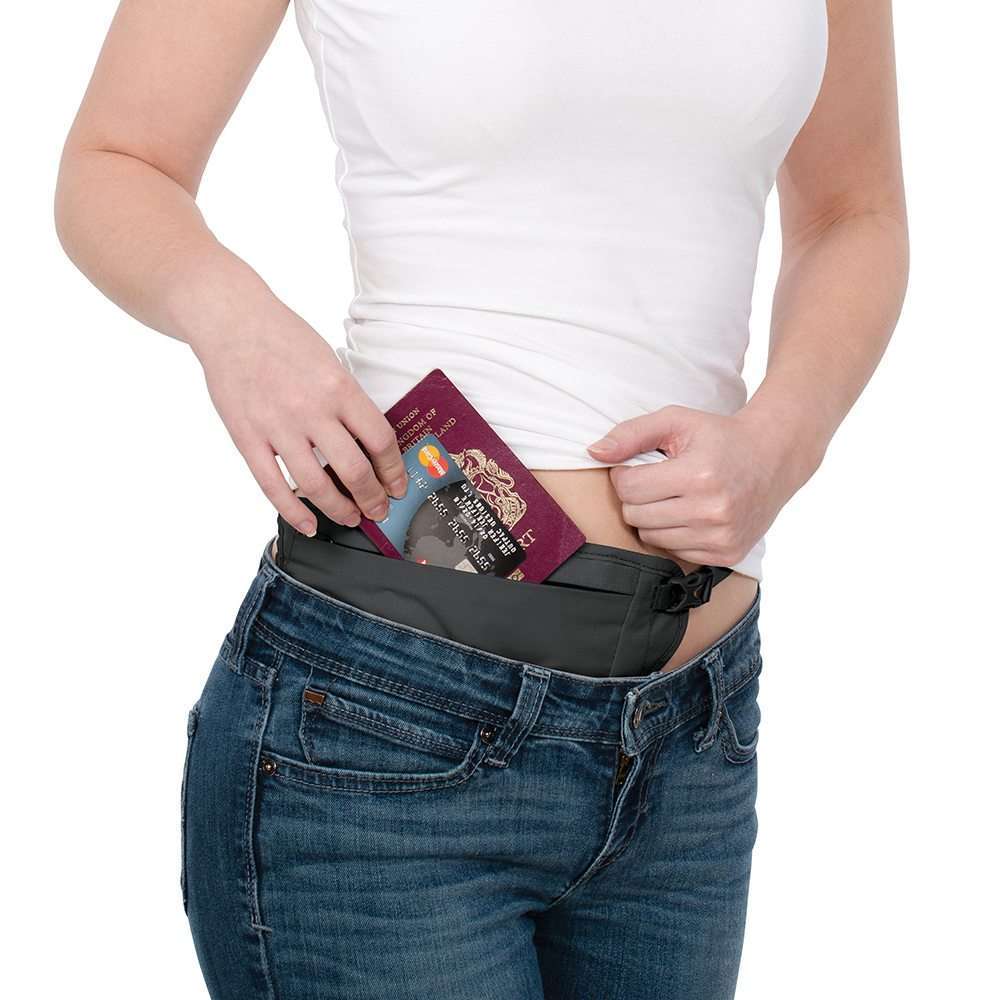 Under Clothes Travel Money Pouch Slim Protect Cash Credit Cards Travel  Documents