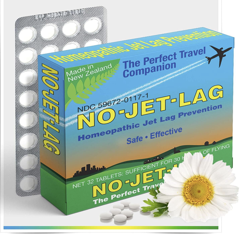  No Jet Lag Homeopathic Jet Lag Remedy (1 Pack, 32 Chewable Tablets), Travel Must Have, Flight Essential for Jet Lag Relief, Plant-Based.