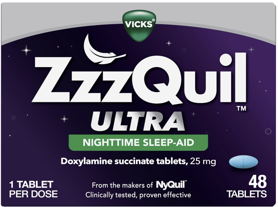  ZzzQuil ULTRA, Sleep Aid, Doxylamine Succinate 25mg, Sleep Aids for Adults, Nighttime Sleep Aid,