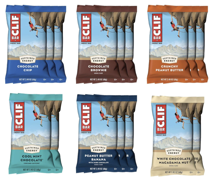  CLIF BAR - Variety Pack - 6 Flavors - Made with Organic Oats - Energy Bars - Non-GMO - Plant Based Protein Bars 